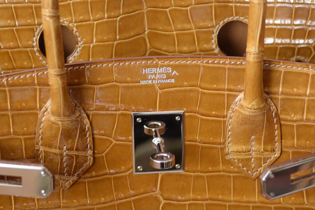 クロコの中でも最上位に位置づけられるポロサス素材のバーキン