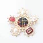 ブローチ（マルチカラー・イミテーションパール・メタル）